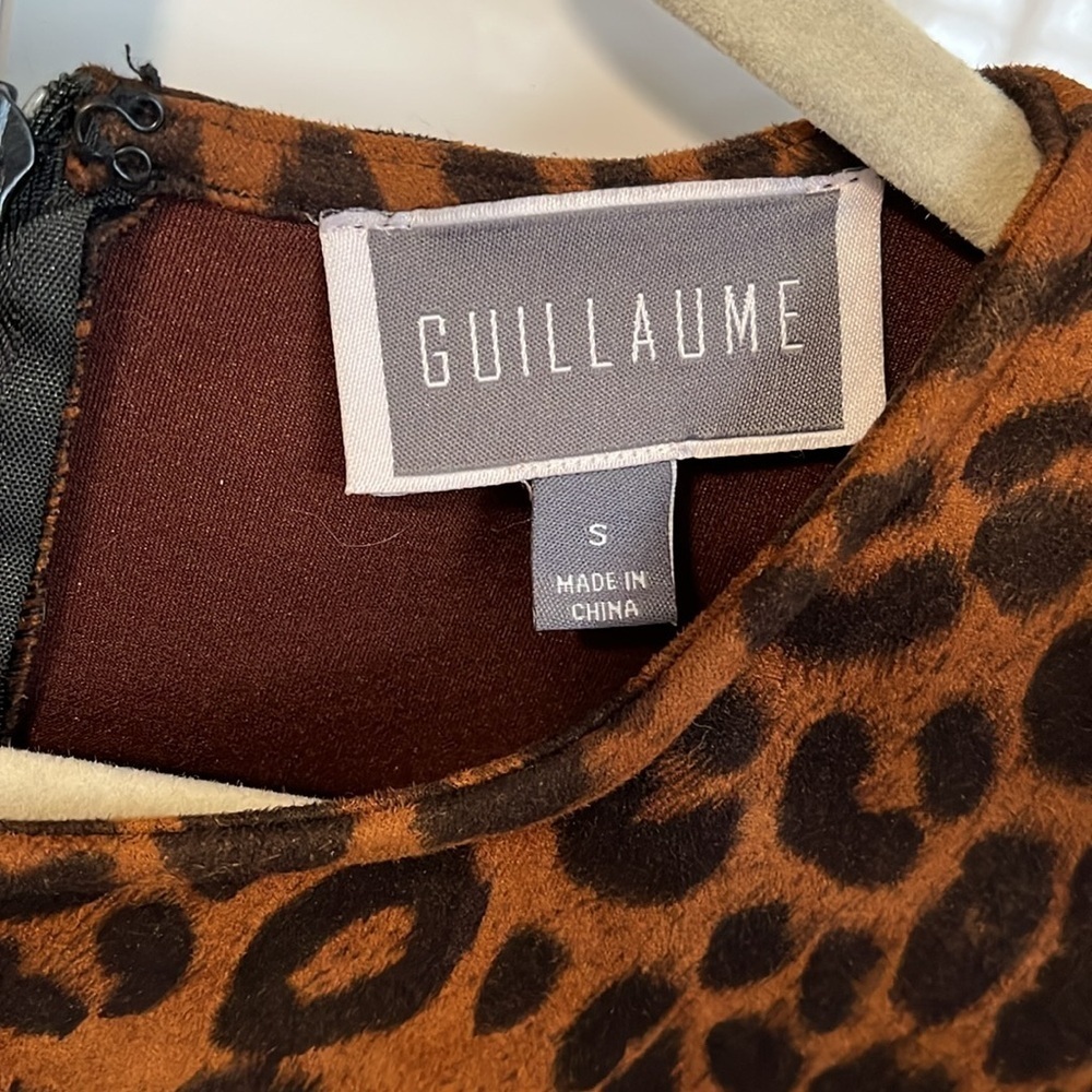 GUILLAUME NWOT Sleeveless Classic Leopard Print Fitted Tank Dress, Size S - Picture 8 of 12